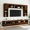 vidaXL TV Wall Cabinet Brown Oak Engineered wood 23.6 x 11.8 x 15.7 in
