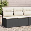 vidaXL Garden Sofa Set Black, Cream White