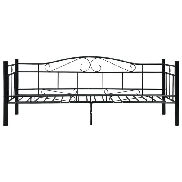 vidaXL Day Bed Frame Black Metal Twin Durable Day Bed Frame