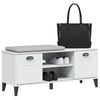 vidaXL Shoe Storage Bench White Engineered Wood, Plastic
