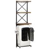 vidaXL Tractor Wine Cabinet White 19.3"x12.2"x67.7" Rough Mango Wood