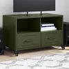 vidaXL TV Cabinet Olive Green Cold-rolled steel Medium TV Cabinet
