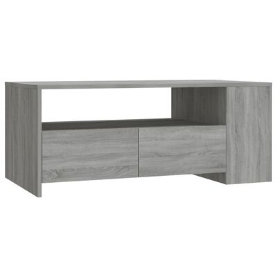 vidaXL Coffee Table Gray Sonoma 40.2"x21.7"x16.5" Engineered Wood