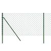 vidaXL Chain Link Fence Green 2.6x32.8'
