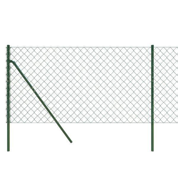 vidaXL Chain Link Fence Green 2.6x32.8'