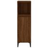 vidaXL Bathroom Cabinet Brown Oak Engineered Wood, Metal 11.8x11.8x39.4 in