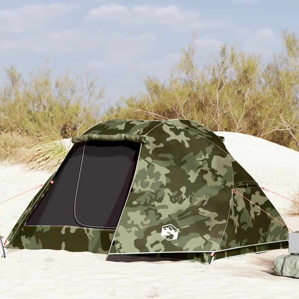 vidaXL Fishing Tent 5-Person Camouflage Waterproof