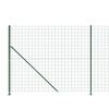 vidaXL Wire Mesh Fence with Flange Green 5.2x32.8'