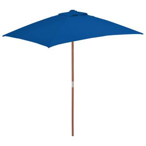 vidaXL Garden Parasol Blue Fabric 59.1x78.7 in Collapsible