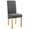vidaXL Dining Chair Set of 4 Gray Fabric and wood