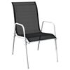 vidaXL Garden Chair Set of 2 Black and grey