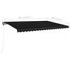 vidaXL Retractable Awning Anthracite