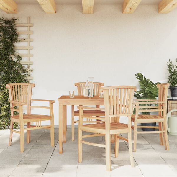 vidaXL Garden Dining Set Natural Teak Solid teak wood Medium Durable