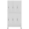 vidaXL Locker Cabinet Grey High-quality steel Large Locker Cabinet