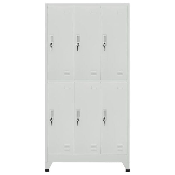 vidaXL Locker Cabinet Grey High-quality steel Large Locker Cabinet