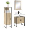 vidaXL Bathroom Furniture Set with Shelf 3 pcs Brown 60 x 33 x 60 cm