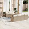 vidaXL Garden Sofa Set Beige, Cream White
