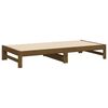 vidaXL Day Bed Honey Brown Solid Pine Wood 2x Expandable Day Bed