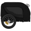 vidaXL Pet Bike Trailer Black Oxford fabric, Iron, PVC Medium