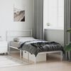 vidaXL Bed Frame White Powder-coated steel 42 x 80 in Bed Frame