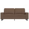 vidaXL 2-Seater Sofa Brown Polyester Fabric, Metal, Textilene Medium