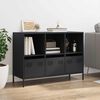 vidaXL Sideboard Black Cold-rolled Steel Medium Sideboard Rectangular