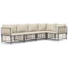 vidaXL Garden Lounge Set Anthracite, Beige