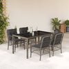 vidaXL Garden Dining Set Grey PE Rattan 5 Piece UV-resistant materials