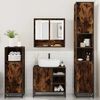 vidaXL Bathroom Furniture Set Smoked Oak Engineered wood, metal Large