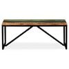vidaXL Bench Multicolour Solid reclaimed wood, steel 43.3 x 13.8 x 17.7 in