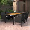 vidaXL Garden Dining Set Black, Cream White