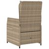 vidaXL Reclining Patio Chairs 2 pcs Beige Poly Rattan