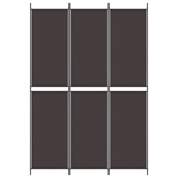 vidaXL 3-Panel Room Divider Brown 59.1"x86.6" Fabric