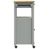 vidaXL Kitchen Trolley MONZA 18.9"x15.7"x34.8" Solid Wood Pine