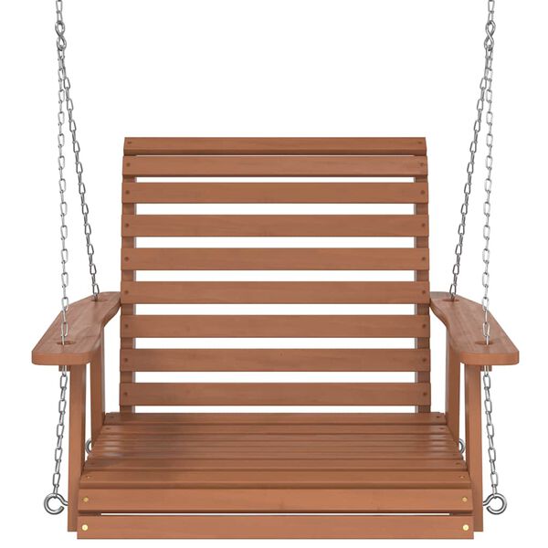 vidaXL Garden Swing Chair Brown Solid fir wood, galvanized iron