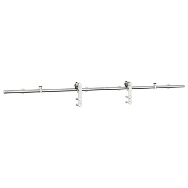 vidaXL Sliding Door Hardware Kit 72.0 " Stainless Steel Silver