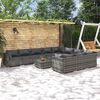 vidaXL Garden Lounge Set Grey with Anthracite Cushions