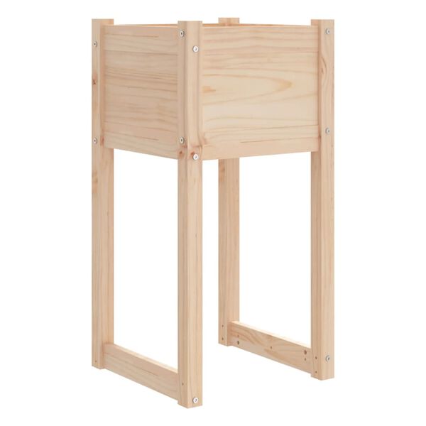 vidaXL Planter Set of 2 Natural wood Solid Pine Wood Medium
