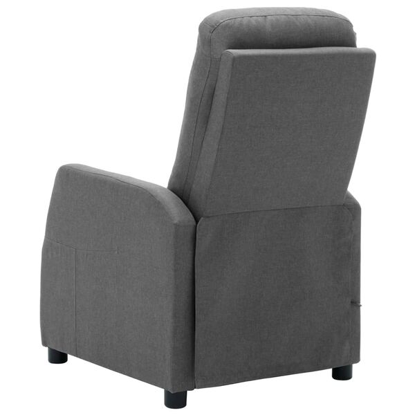 vidaXL Electric Massage Recliner Light Gray Fabric