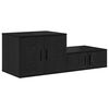 vidaXL Storage Cabinet 2 pcs Black Oak 40.55 x 16.14 x 15.75 in