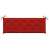 vidaXL Bench Natural wood, Red Solid eucalyptus wood, 100% polyester 59 in