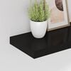 vidaXL Wall Shelf Set of 4 Black Honeycomb MDF, Metal Medium