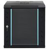 vidaXL Network Cabinet Black 20.87 x 17.72 x 23.62 in Steel