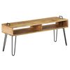 vidaXL TV Stand Natural wood and black