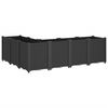 vidaXL Garden Planter Black Polypropylene Large Modular Garden Planter