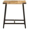 vidaXL Side Table Natural wood, Black Solid Mango Wood, Iron