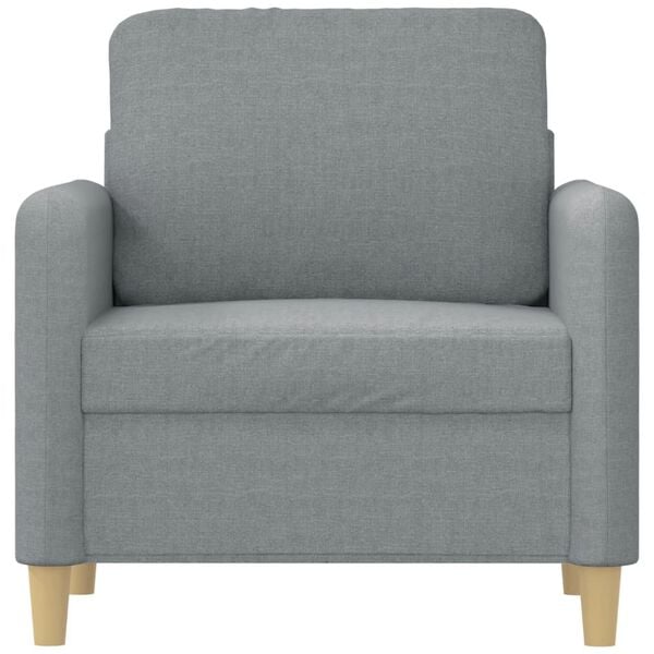 vidaXL Sofa Chair Light grey Polyester, metal, textilene, foam Single