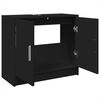 vidaXL Sink Cabinet Black Engineered Wood Medium Sink Cabinet