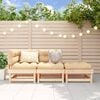 vidaXL Garden Lounge Set Modular Outdoor Sofa Rectangular Rustic