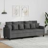 vidaXL 3-seater Sofa Dark Gray Fabric (100% polyester), Metal, Textilene